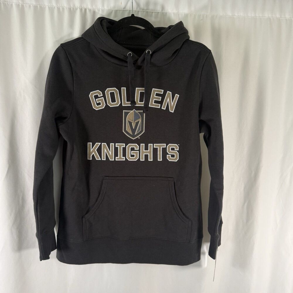 New Golden Knights NHL Hoodie Women's Medium Black Pockets Drawstring Pullover